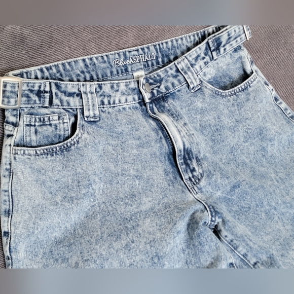 Women's Sz L (32x30) Acid Wash Barrel Denim Jeans Vintage Y2K Era - Picture 5 of 10